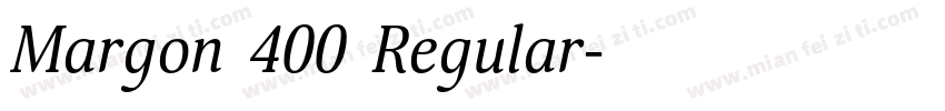 Margon 400 Regular字体转换